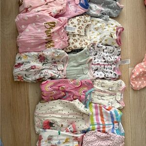 0-3M Baby Girl Clothing, Footies, Pants, Onesies, Bathing Suit